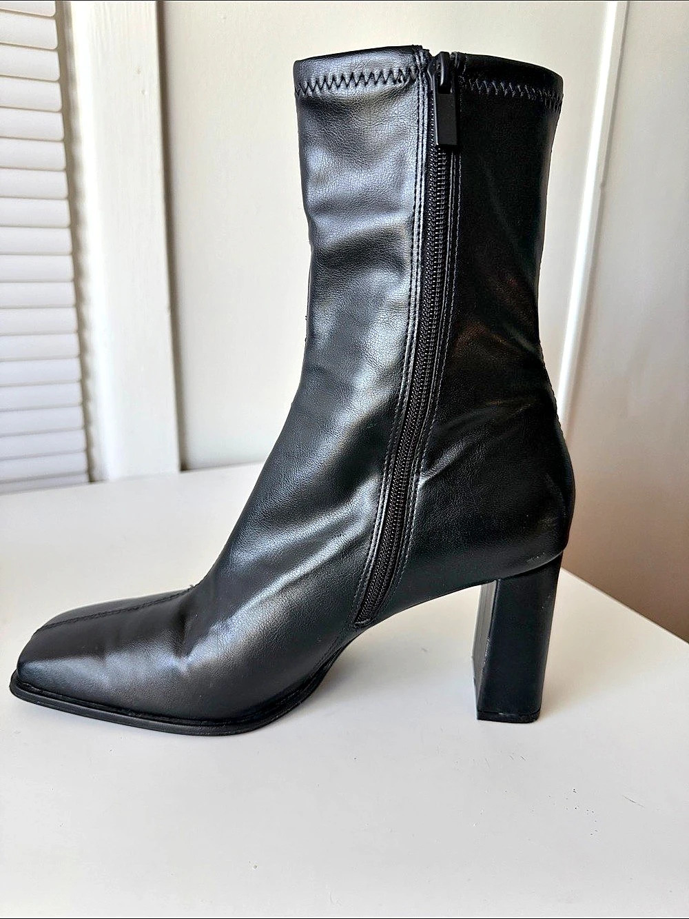 PULL&BEAR Collection Block Heel Boots in Black EU 41